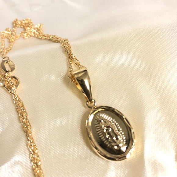 18k Gold Filled Virgin Guadalupe Necklace - Picture 7 of 9
